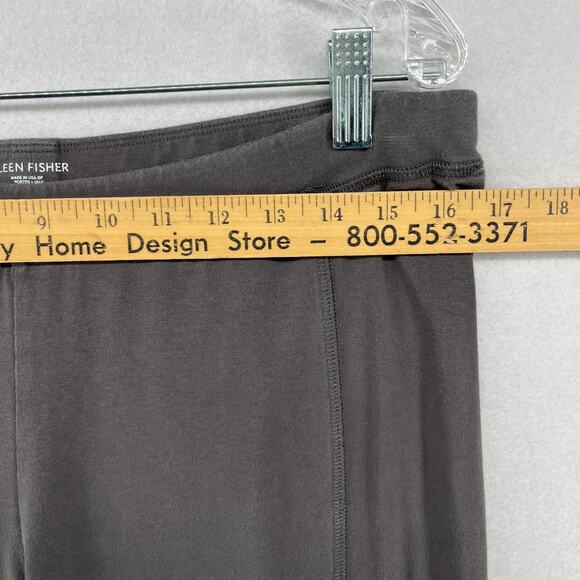 EILEEN FISHER Pants M Stretch Organic Cotton Jersey Jogger Pull On Gray USA - Picture 12 of 16